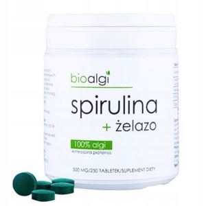 Suplement Diety Spirulina + Żelazo Bioalgi - suplement diety 250 kaps