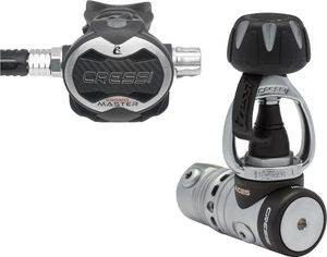 Cressi Master Cromo Ac25m Int Tauchregler-set Schwarz,Silber  Schwarz,Silber One Size