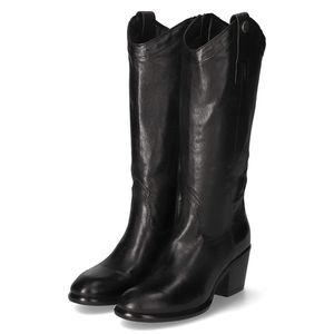 Mjus Damen Stiefel/Westernstiefel NERO TAMPA Schwarz Glattleder Größe: 38