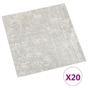 vidaXL PVC dlaždice samolepicí 20 ks 1,86 m² světle šedá