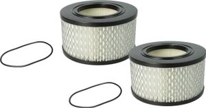 vhbw 2x Staubsaugerfilter kompatibel mit Nilfisk Attix 33-2L IC, 33-2M IC, 33-2M PC, 33-2M, 33-2L IC Mobile Staubsauger - HEPA-Filter Schwarz Weiß