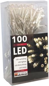 LED - Lichterkette 100 Lämpchen mit Timer warmweiß - Batteriebetrieb