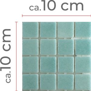 Muster von Glas Schwimmbad Pool Mosaik Lagune R11C Türkis