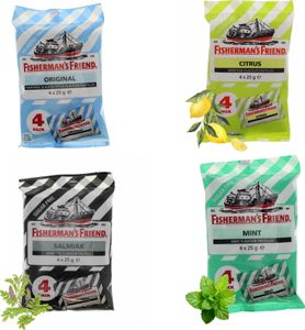 Fisherman's Friend Salmiak, Original, Citrus und Mint 4x100g