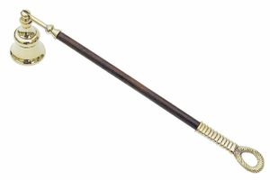 Kerzenlöscher, Messing mit Holzgriff, 26 cm