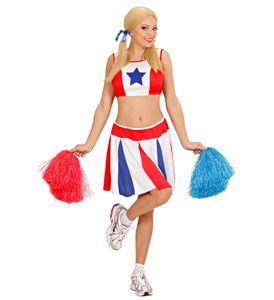 Damen Verkleidung Cheerleader Sportkostüm Team Cheer Leader M - 38/40