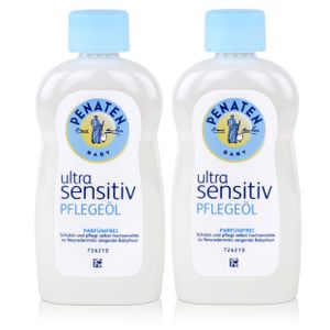 Penaten Baby ultra sensitiv Pflegeöl 200ml - Parfümfrei (2er Pack)