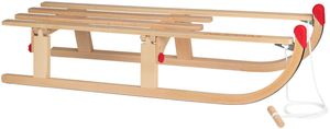 Nijdam faltbarer Holz Rodel Schlitten 110x35x9cm bis 90kg