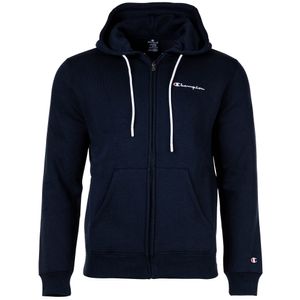 Champion Herren Sweatjacke - Hooded Full Zip Sweatshirt, Reißverschluss, Kapuze Blau L
