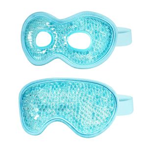 2 Stück Augenmaske Kühlend, Gel Kühlmaske Warm Augen Kühlbrille Kühlende Wiederverwendbare Kühlende Augenmaske für Augenringe, Geschwollene, Augenermüdung Lindern (Blau)