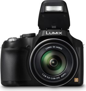 Panasonic Lumix DMC-FZ72 16,1 Megapixel Full HD Bridge-Kamera, 3D-Modus, 60-fach optischer/5-fach digitaler Zoom, 20 - 1200 mm Brennweite, optischer Bildstabilisator, 1/2,3'' Live MOS-Sensor, F2,8 (W) - F5,9 (T), 7,62 cm (3 Zoll) Display, HDMI, Gesichtserkennung; schwarz