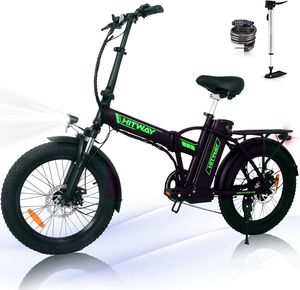 E Bike 20" 3,0 Fat Tire Elektrofahrrad E-Fahrrad klapprad,250W/36V/11,2Ah Akku,Max.Reichweite bis zu 35-90km, Off-Road Mountainbike mit Shimano 7 Gängen,City EBike