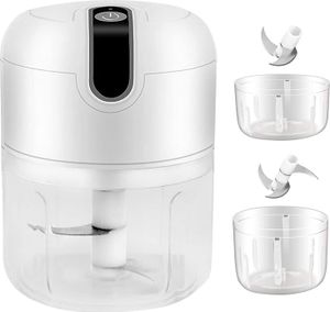 Zwiebelhacker Elektrisch Zerkleinerer 250ML 100ML Mini Knoblauchhacker Universalzerkleinerer Gemüsezerkleinerer