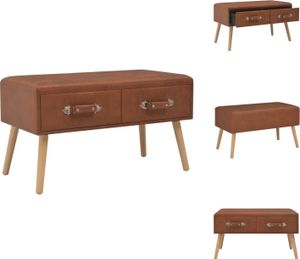 vidaXL Bank mit Schubladen 80 cm Braun Kunstleder -  Truhen- & Flurbänke