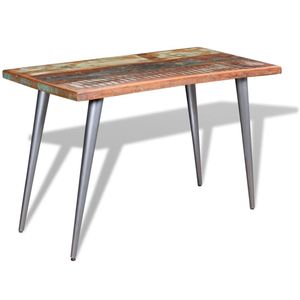 vidaXL Jedálenský stôl z masívneho starého dreva 120x60x76 cm