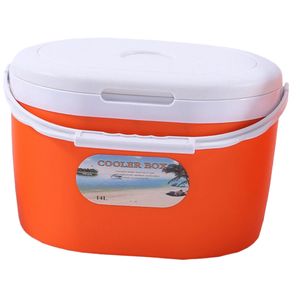 Tragbar Eiskübel Eiseimer Eisbehälter Eiswürfelbehälter für Lebensmittel, 2 Farbe Auswahl Farbe Orange 14L