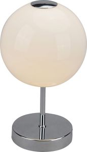 GLOBO Touch LED Tischleuchte Trude Lampe Leuchte Glas Weiß Nickel matt A++ Ø15cm