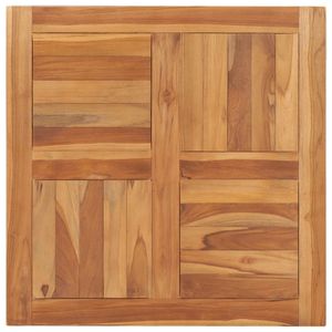 vidaXL Tischplatte Massivholz Teak 70¡Á70¡Á2,5 cm