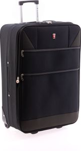 Trolley-Koffer "Jumbo" - 83 cm, XXL-Volumen 140 Liter, Dehnfalte, 2 Rollen, schwarz, Rollenkoffer Trolley-Koffer "Jumbo" - 83 cm, XXL-Volumen 140 Liter, Dehnfalte, 2 Rollen, schwarz, Rollenkoffer