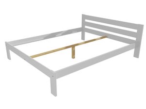 Manželská postel VMK005A masiv borovice (Rozměr: 200 x 200 cm, Barva dřeva: barva bílá)