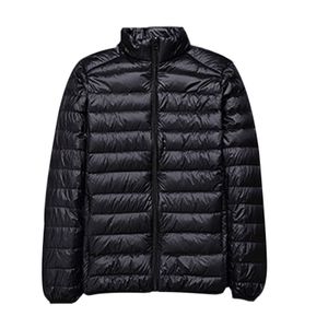 Herren Einfarbig Leichte Wasserdichte Daunenjacke Langarm-Daunenjacke Winddichte Bergsteigerjacke,Farbe: Schwarz,Größe:M