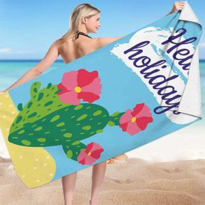 HELLO HOLIDAYS  Kaktus Mikrofaser Badetuch Strandtuch XXL 70x150 cm