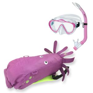 Mares Sea Friends Octopus- Kinder Schnorchelset Sharky (4-8 Jahre), Farbe:pink/rosa