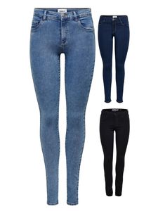 Only Damen Jeans-Hose OnlRain Skinny-Fit Regular-Waist Stretch Denim, Farbe:Blau, Jeans/Hosen Neu:S / 30L