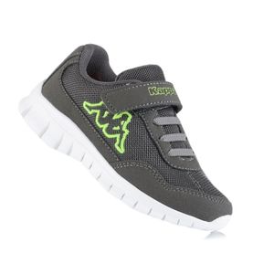 Kappa Kinder Sneaker Turnschuh Unisex 260604K Grau, Schuhgröße:34 EU