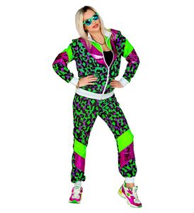 Neon-Trainingsanzüge mit Leopardenprint bunt