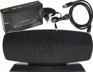 Antena Pokojowa Hd-400 - Idealna Antena Dvb-T2 Do Twojego Domu Czarna