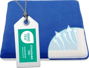 aktivshop Gel-Sitzkissen Weiß/Türkis