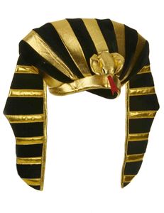 ägypter Pharao Antike Kopfbedeckung schwarz-gold