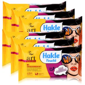 Hakle Feucht art Edition 42 Blatt - Feuchttücher, Toilettenpapier (6er Pack)
