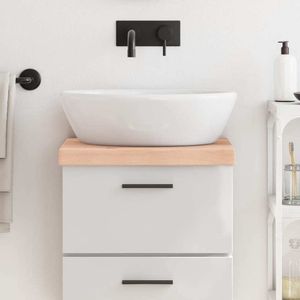 Waschtischplatte 40x40x6 cm Massivholz Unbehandelt