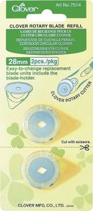 Clover Ersatzklingen in verschiedenen Ausführungen : 2 Stück 28mm RTY-1 Packungsgröße: 2 Stück Klingendurchmesser: 28mm RTY-1