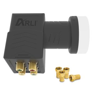 ARLI Quad LNB 0.1 dB + 4x F-Stecker vergoldet