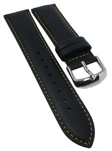 Casio Edifice Uhrenarmband 22mm schwarz Leder > EFR-570BL-1AV EFR-570