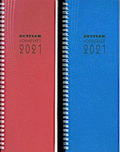 Zettler 709-0001 Vormerkkalender 709 - 1 Woche/2 Seiten, 10,5 x 29,5 cm, Karton, sortiert