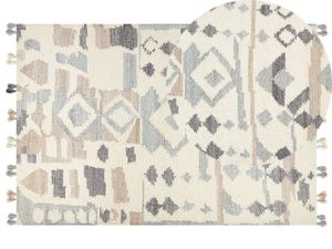 BELIANI Kelímový koberec viacfarebný vlna a bavlna 200 x 300 cm ručne tkaný boho patchwork vzor so strapcami