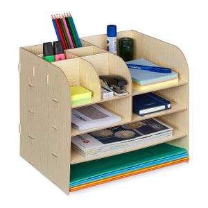 relaxdays Schreibtisch Organizer mit Ablagefächern