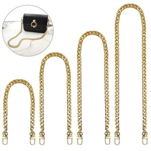 4 Stück Taschenkette, Metallkettenband Gold 30cm, 60cm, 100cm, 120cm, Kette für Tasche, Flachkettenband, Handtaschenkettenband, für Handtasche Clutch Abendtasche