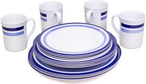 Melamin Camping Geschirr Set 16 tlg. Essgeschirr Teller Tasse Campfrei