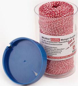 Wurstgarn 200 g / 220 m rot/weiß