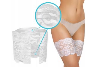 Elastische Oberschenkel Bänder Anti reiben Lace Thigh Bands Anti-Chafing C (65-70 cm) Weiß