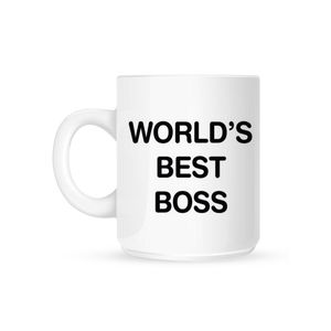 Grindstore Henkelbecher World`s Best Boss GR1453 (Einheitsgröße) (Weiß)