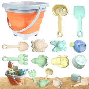 11 Stück Strandspielzeug für Kinder, Sandspielzeug Set, inklusive Eimer, Schaufel, Sandform, Gießkanne und anderen Spielzeugen