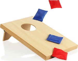 com-four® 5-teiliges Cornhole-Spiel-Set - Outdoor Wurfspiel für Kinder und Erwachsene - Bean Bag Säckchen