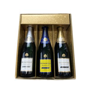 Geschenkbox Champagner Heidsieck - Gold -1 Brut - 1 Silver Top - 1 Gold Top - 3x75cl