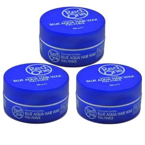 3x RedOne Aqua Wax Hair Wax Haarwachs 150ml Blue